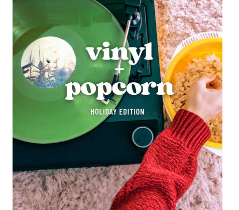 Spin + Snack: Winter Holiday Vinyl Albums Paired with Opopop Popcorn